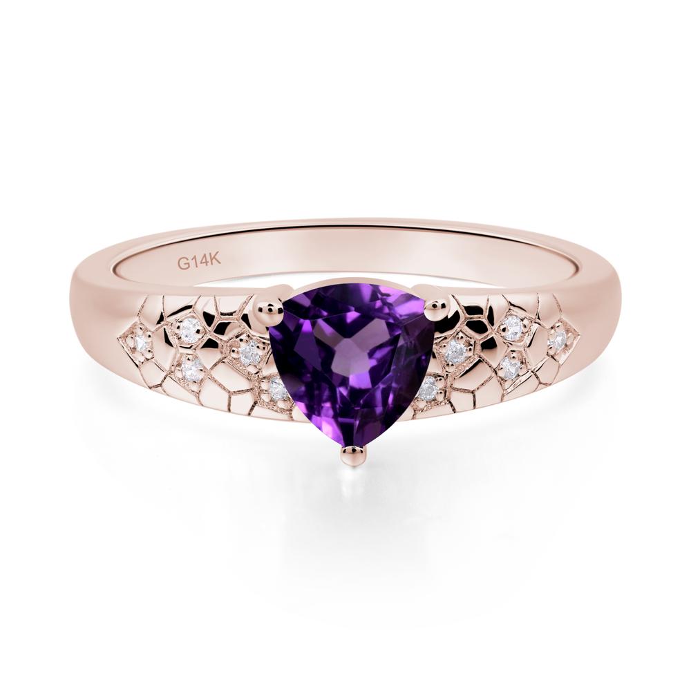 Amethyst Cracked Ring | LUO Jewelry #metal_14k rose gold