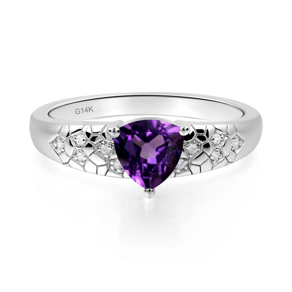 Amethyst Cracked Ring | LUO Jewelry #metal_14k white gold