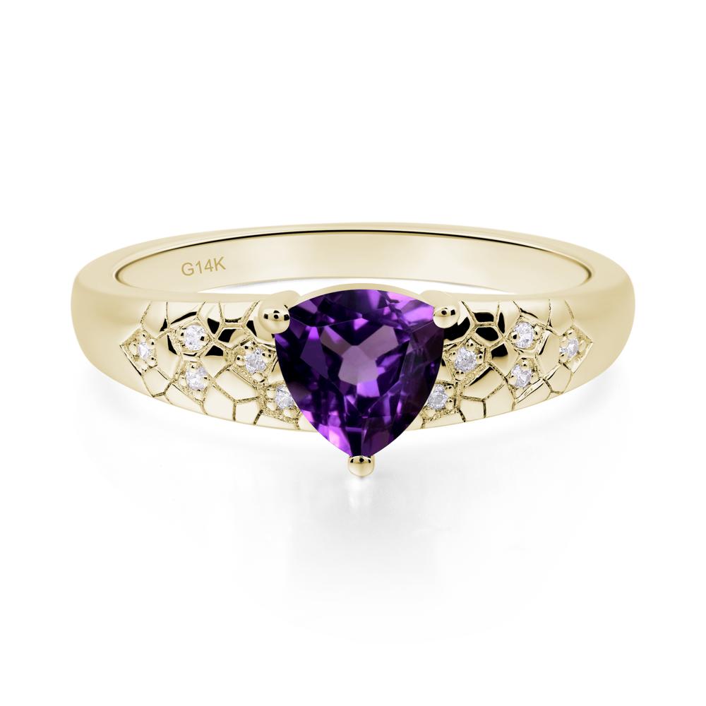 Amethyst Cracked Ring | LUO Jewelry #metal_14k yellow gold