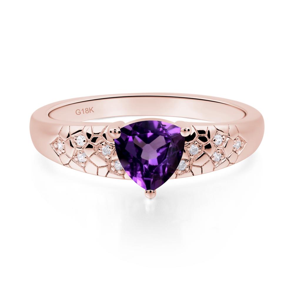 Amethyst Cracked Ring | LUO Jewelry #metal_18k rose gold