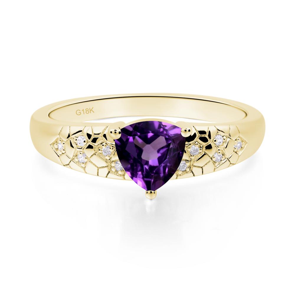 Amethyst Cracked Ring | LUO Jewelry #metal_18k yellow gold