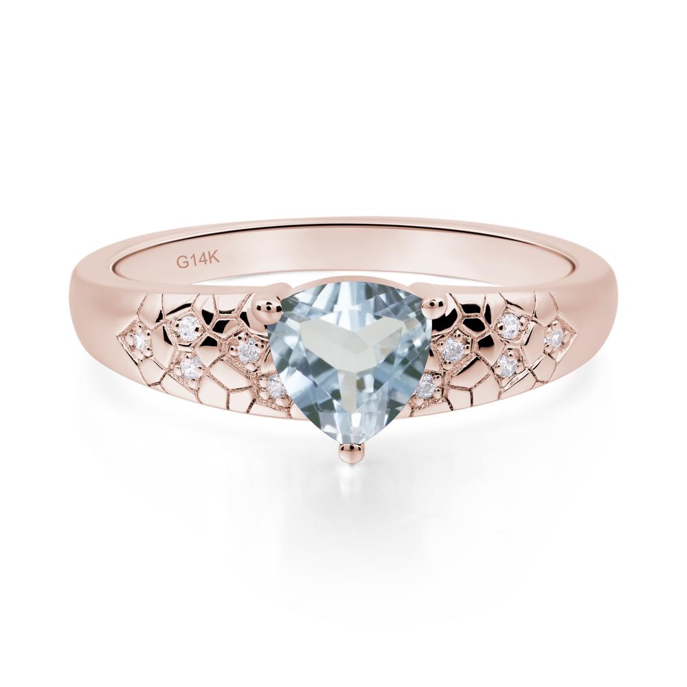 Aquamarine Cracked Ring | LUO Jewelry #metal_14k rose gold