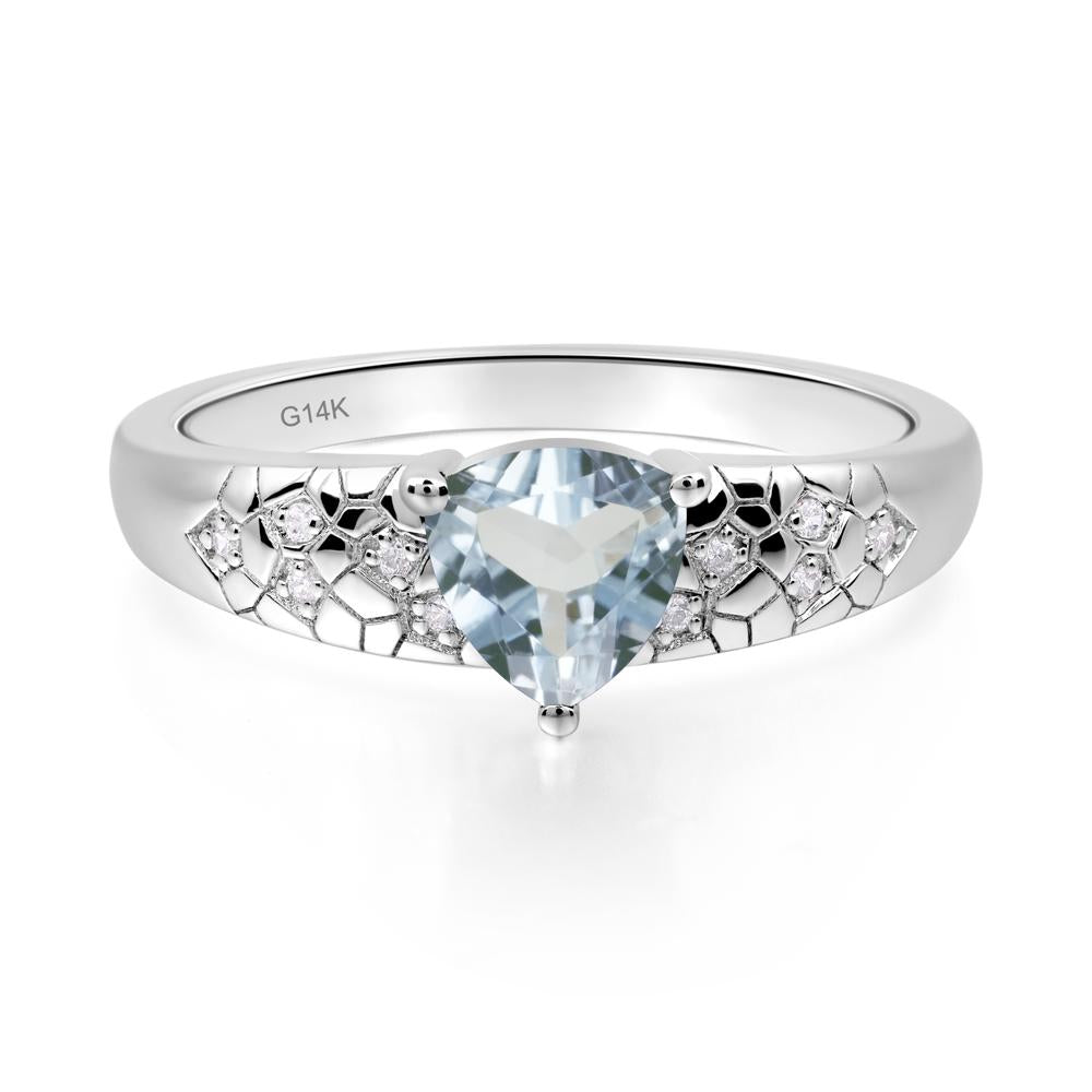 Aquamarine Cracked Ring | LUO Jewelry #metal_14k white gold