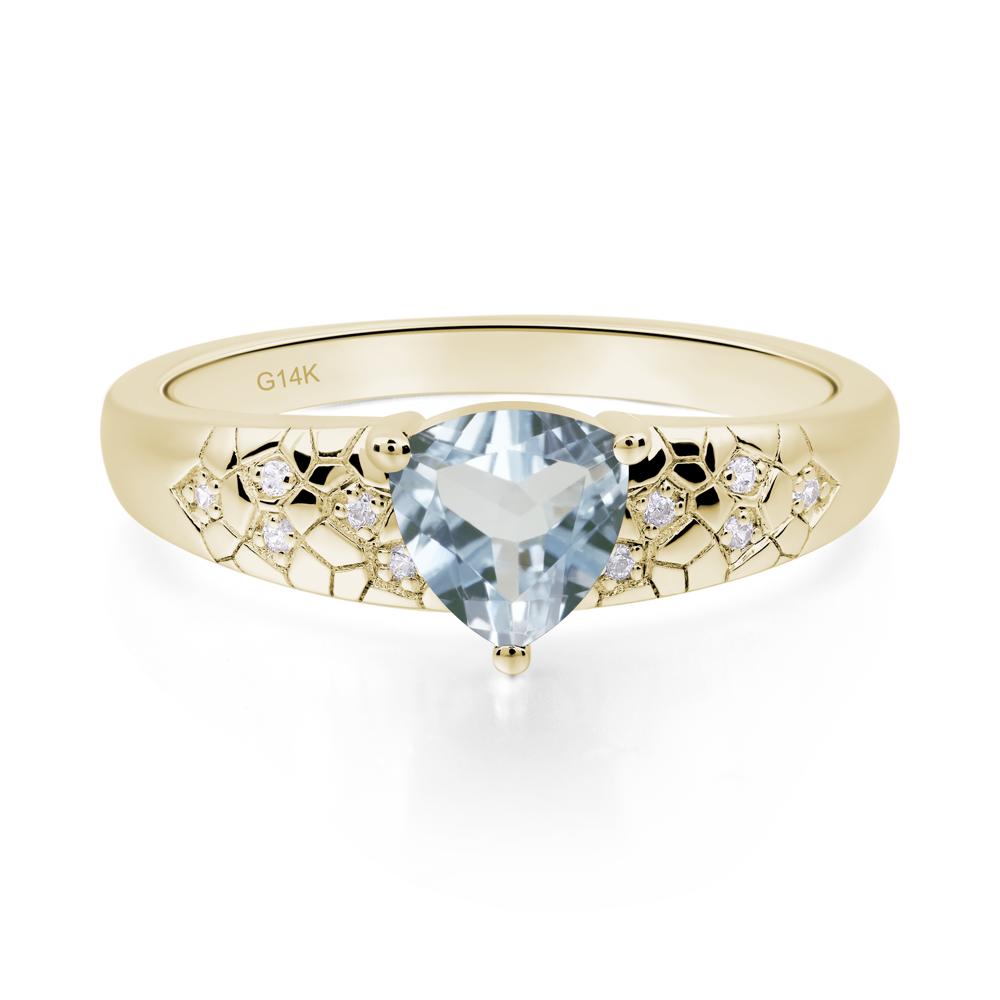 Aquamarine Cracked Ring | LUO Jewelry #metal_14k yellow gold