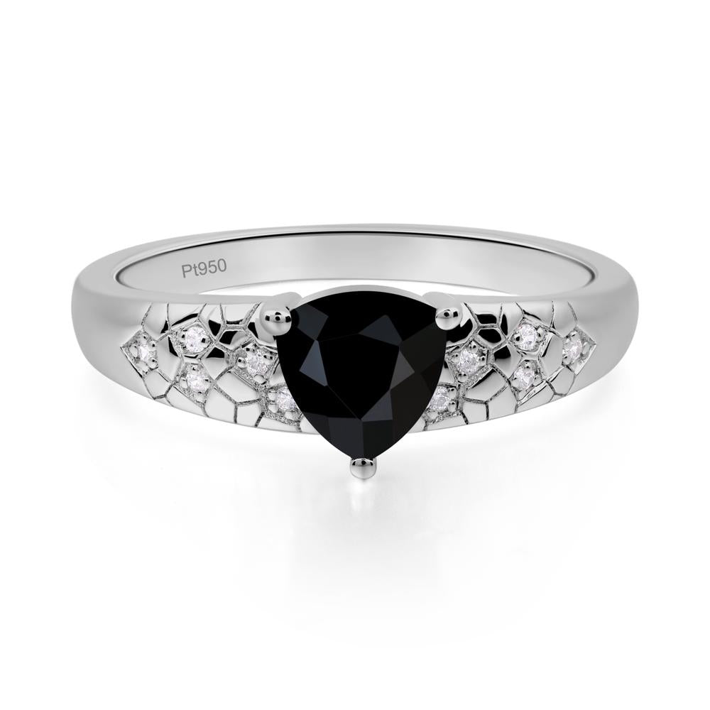 Black Spinel Cracked Ring | LUO Jewelry #metal_platinum