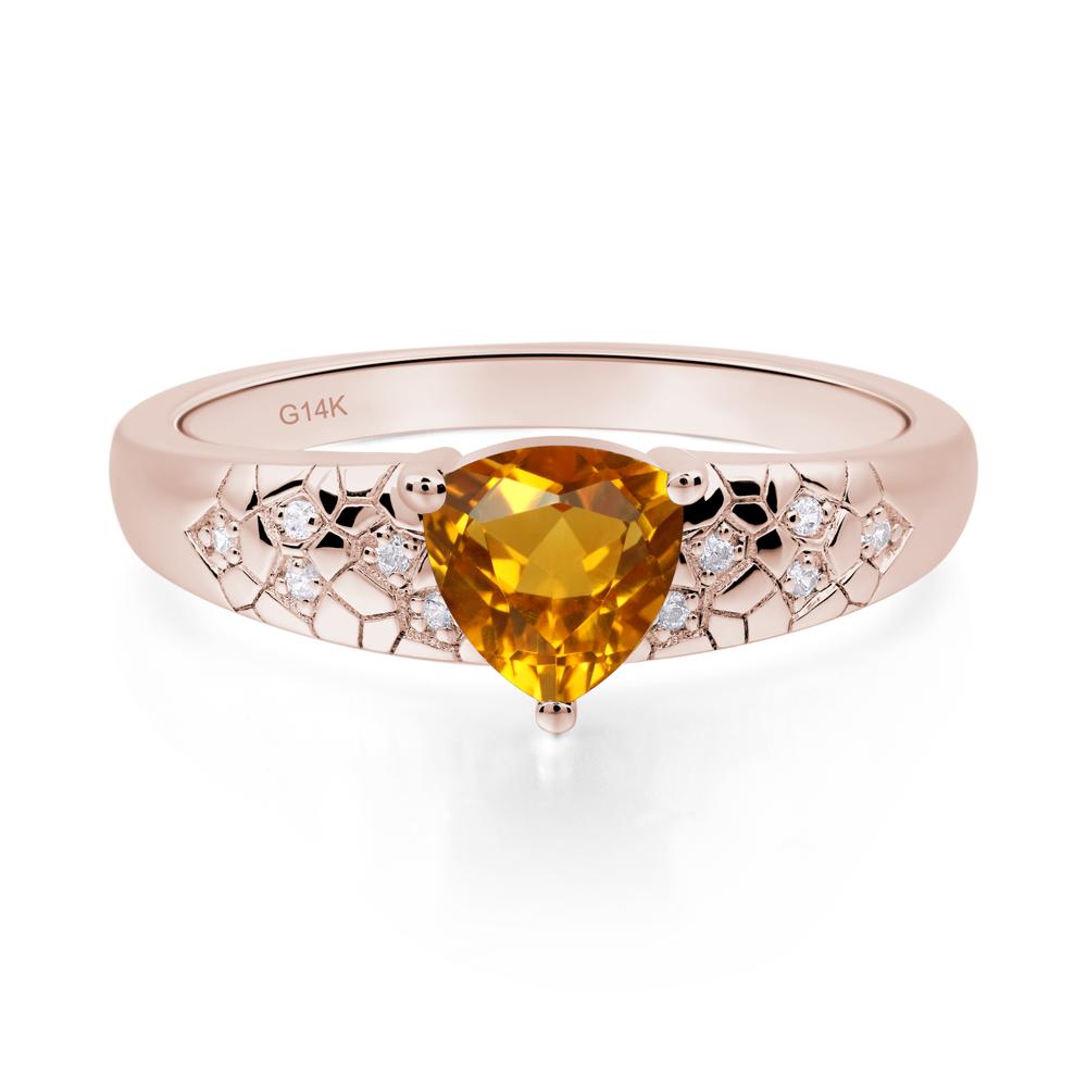 Citrine Cracked Ring | LUO Jewelry #metal_14k rose gold