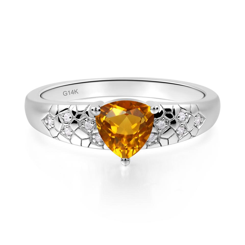 Citrine Cracked Ring | LUO Jewelry #metal_14k white gold