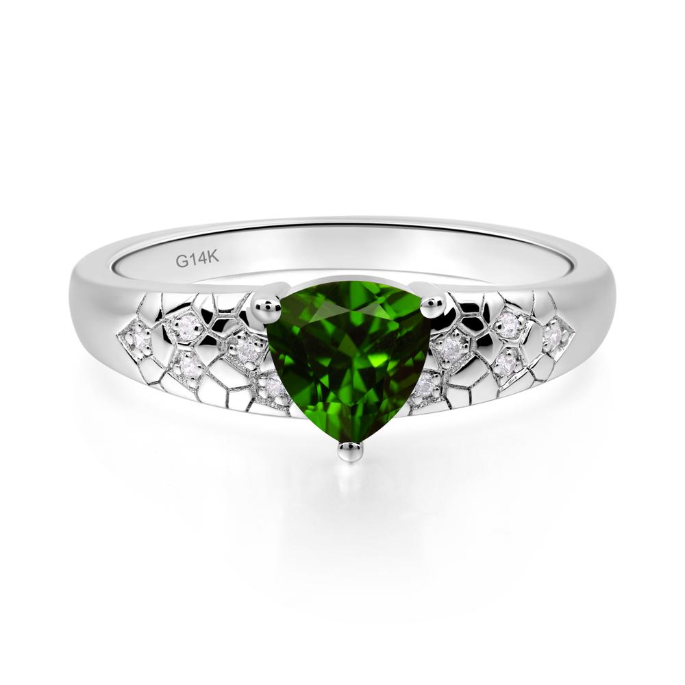 Diopside Cracked Ring | LUO Jewelry #metal_14k white gold