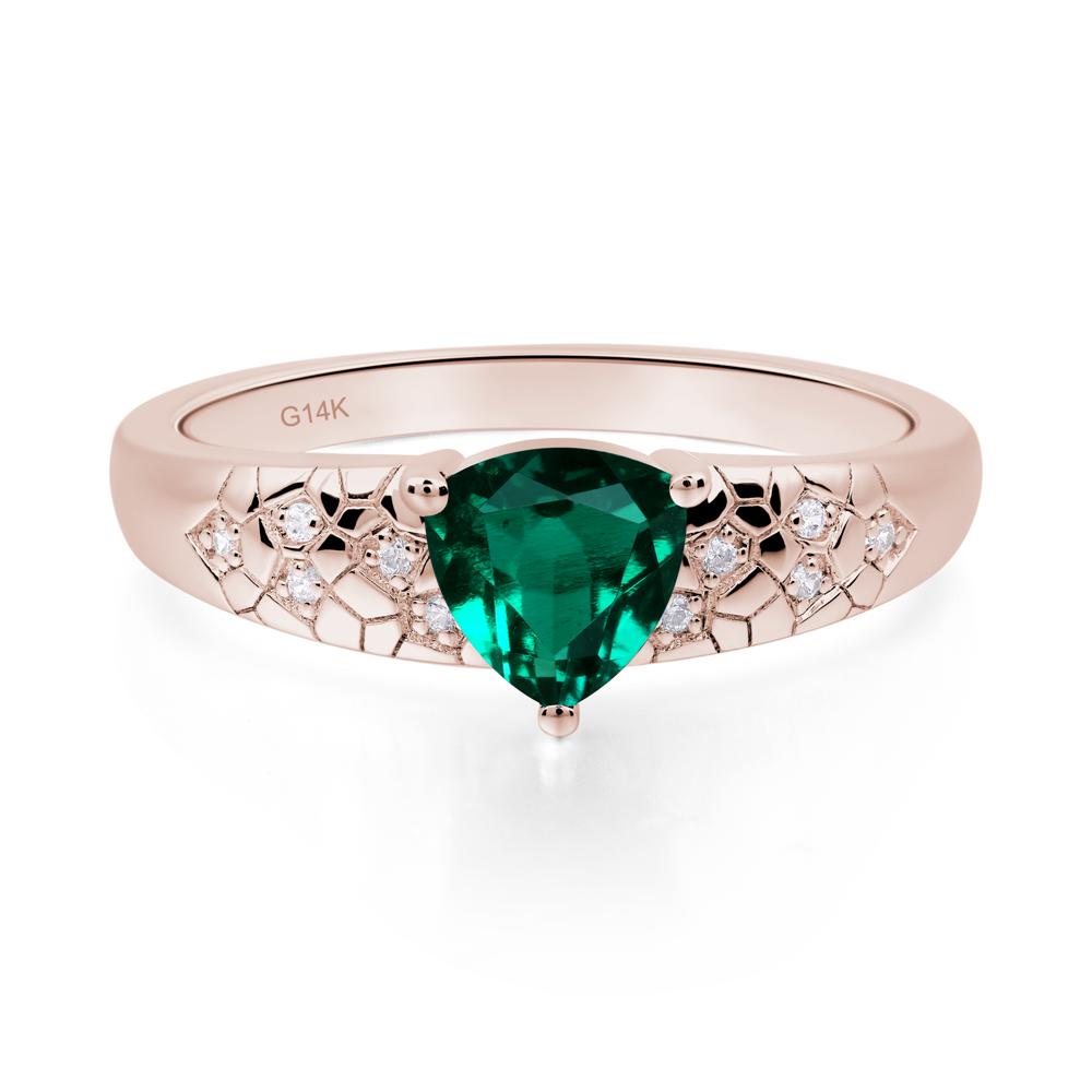 Emerald Cracked Ring | LUO Jewelry #metal_14k rose gold