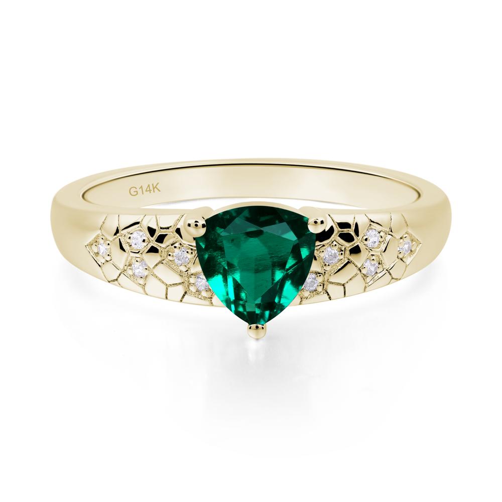 Emerald Cracked Ring | LUO Jewelry #metal_14k yellow gold