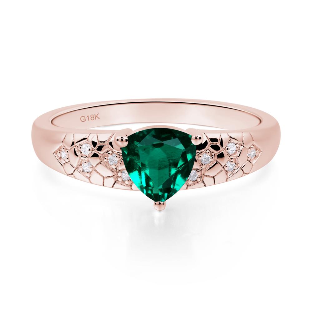 Emerald Cracked Ring | LUO Jewelry #metal_18k rose gold