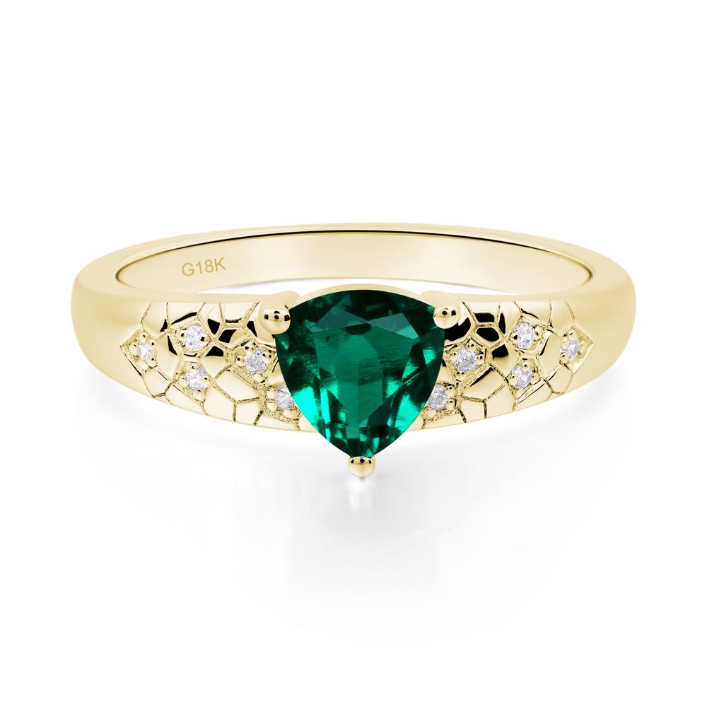 Emerald Cracked Ring | LUO Jewelry #metal_18k yellow gold