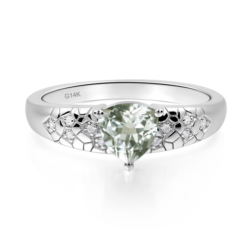 Green Amethyst Cracked Ring | LUO Jewelry #metal_14k white gold