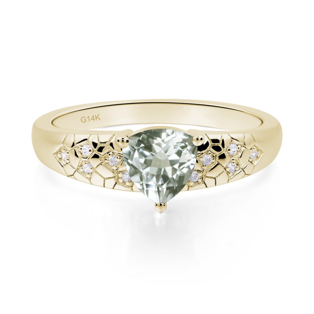 Green Amethyst Cracked Ring | LUO Jewelry #metal_14k yellow gold