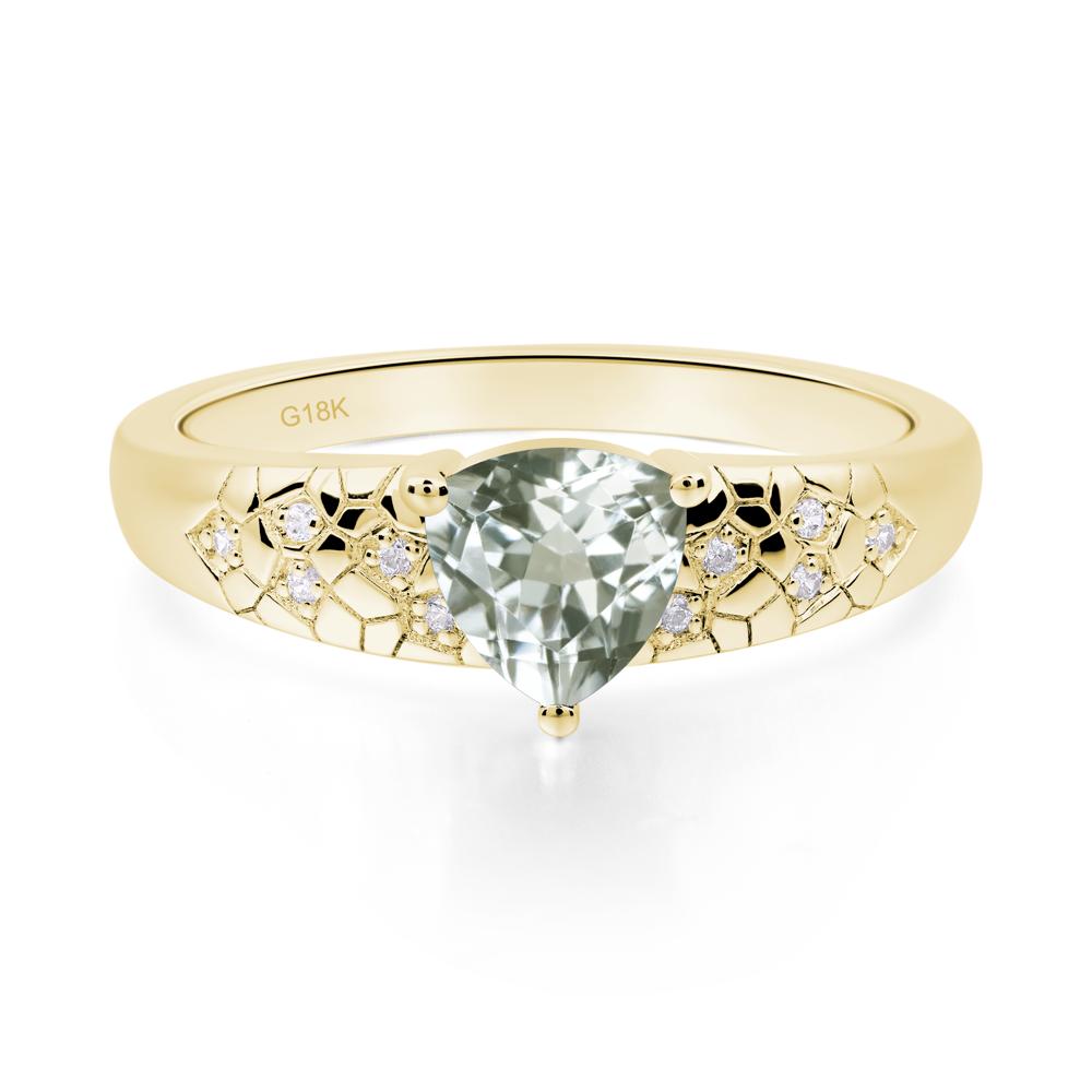 Green Amethyst Cracked Ring | LUO Jewelry #metal_18k yellow gold