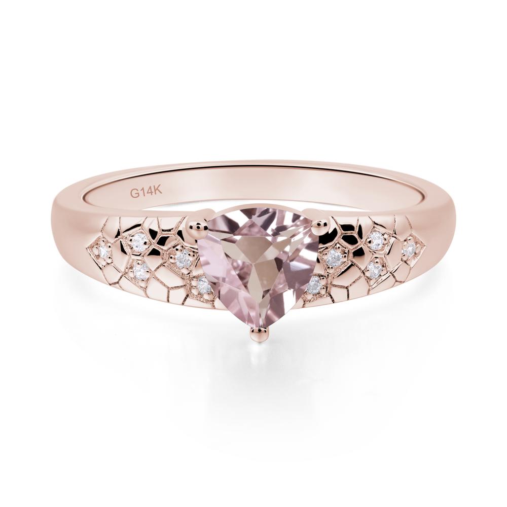 Morganite Cracked Ring | LUO Jewelry #metal_14k rose gold