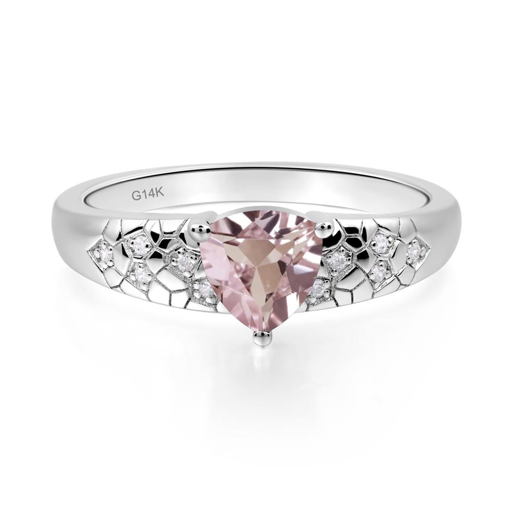 Morganite Cracked Ring | LUO Jewelry #metal_14k white gold