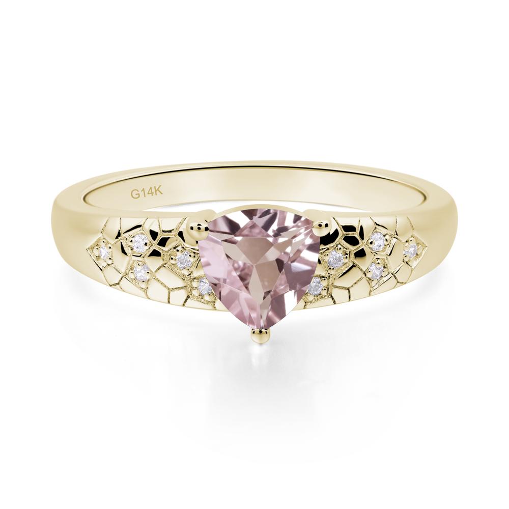 Morganite Cracked Ring | LUO Jewelry #metal_14k yellow gold