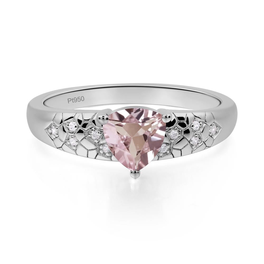 Morganite Cracked Ring | LUO Jewelry #metal_platinum