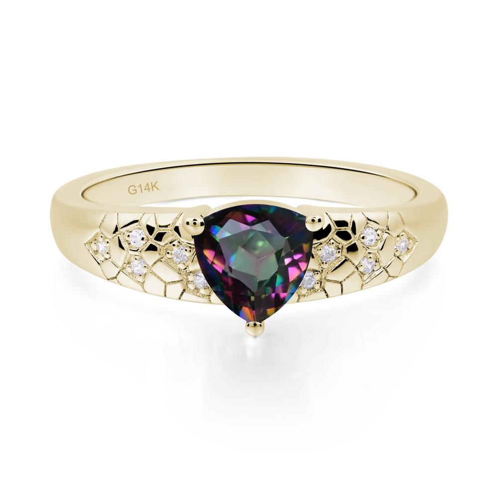 Mystic Topaz Cracked Ring | LUO Jewelry #metal_14k yellow gold