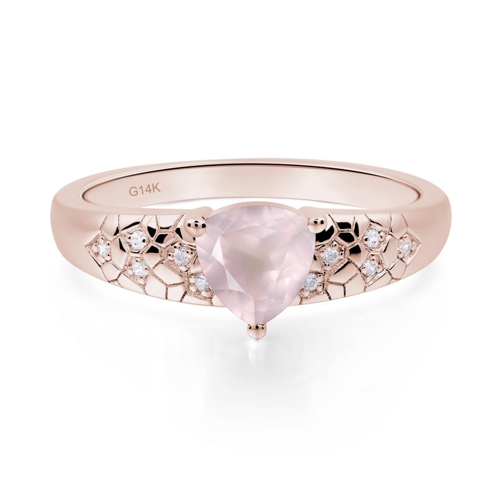 Rose Quartz Cracked Ring | LUO Jewelry #metal_14k rose gold