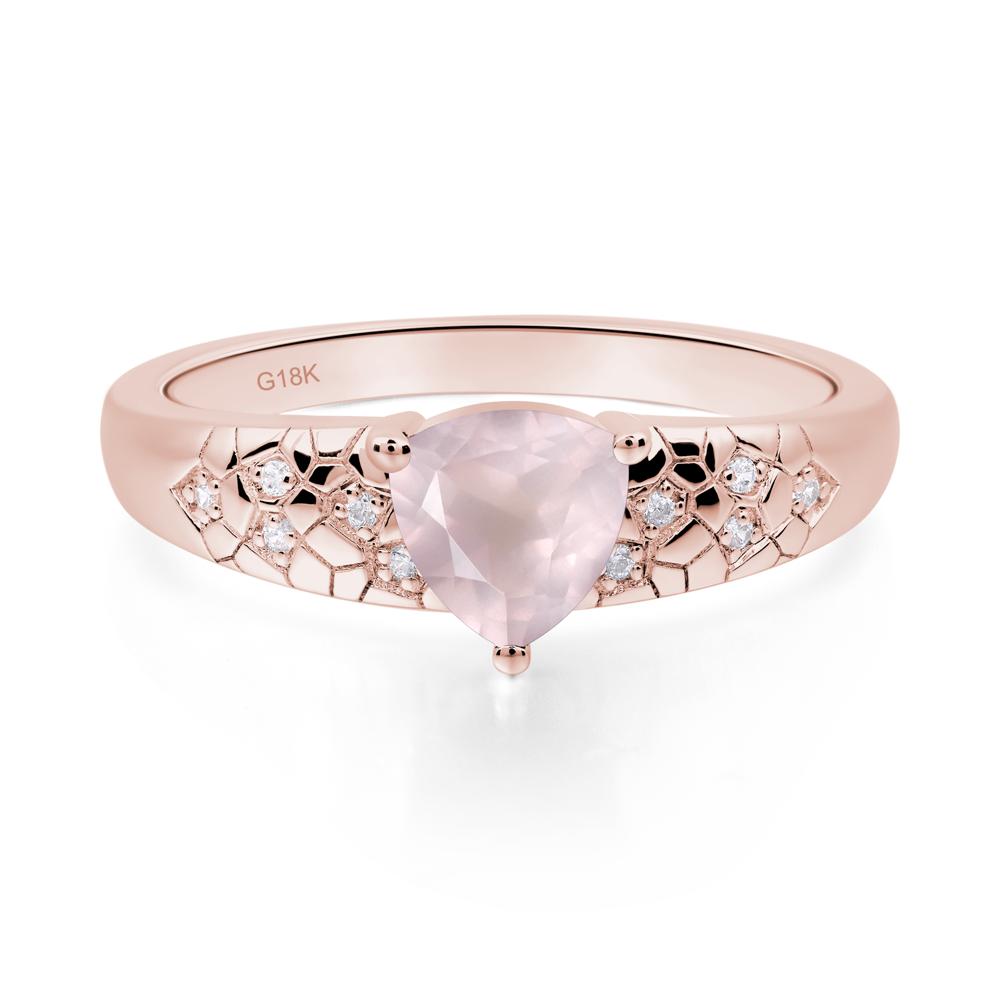 Rose Quartz Cracked Ring | LUO Jewelry #metal_18k rose gold