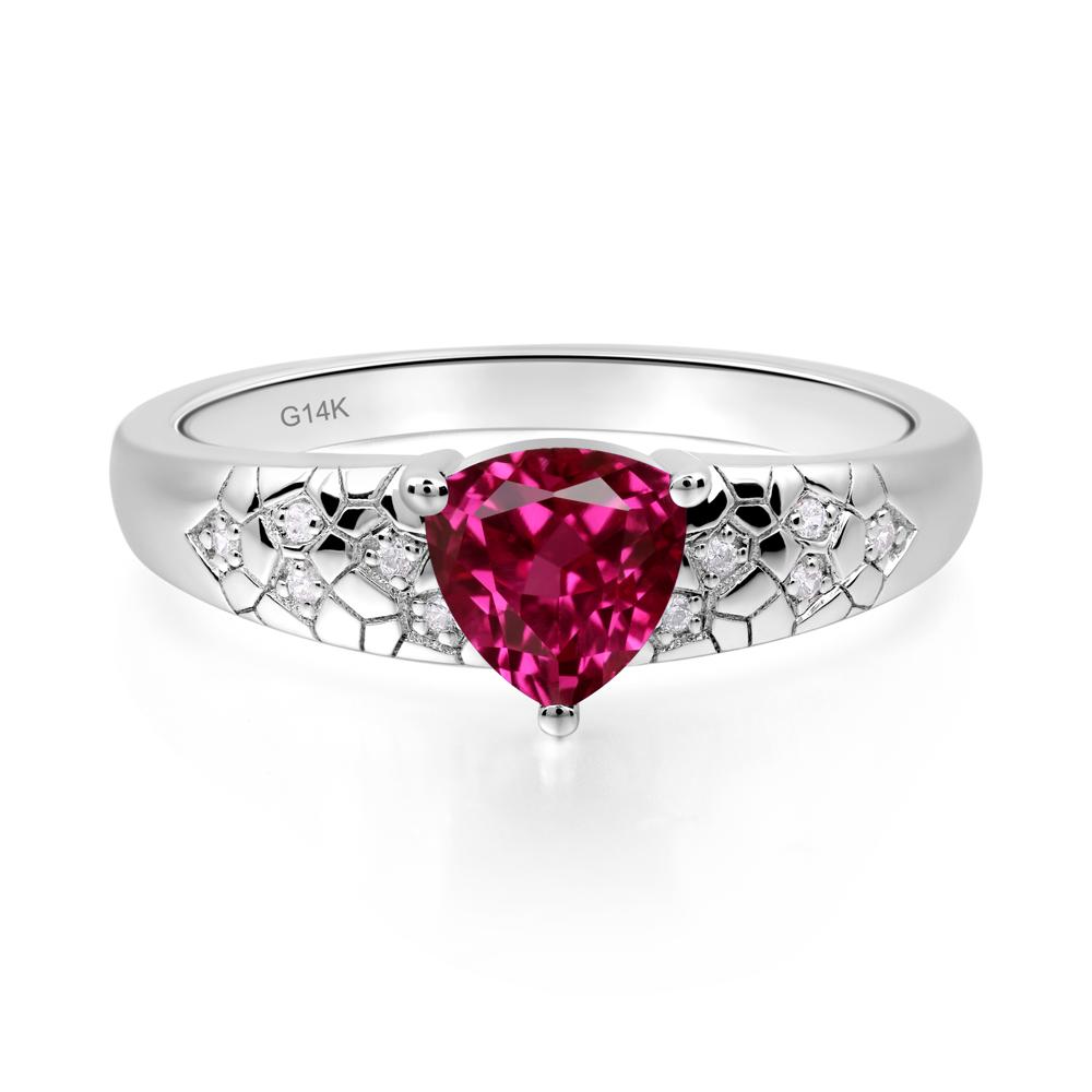 Ruby Cracked Ring | LUO Jewelry #metal_14k white gold