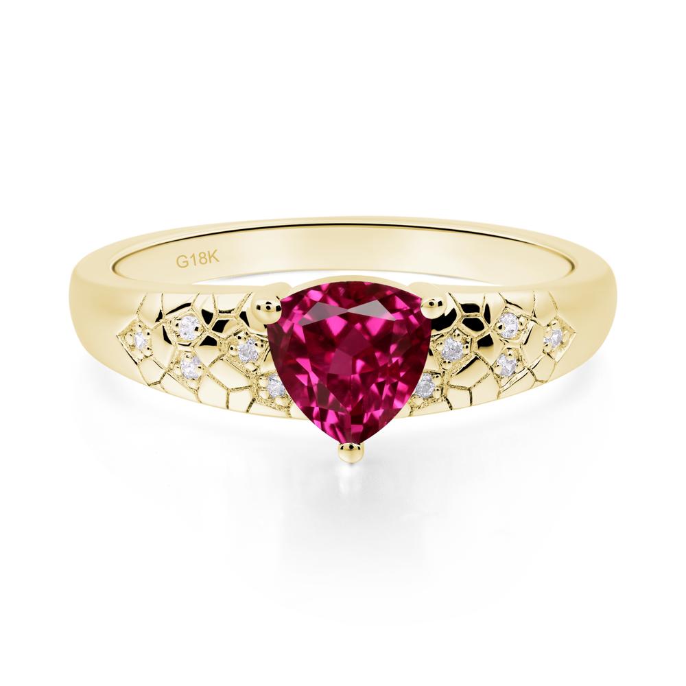 Ruby Cracked Ring | LUO Jewelry #metal_18k yellow gold