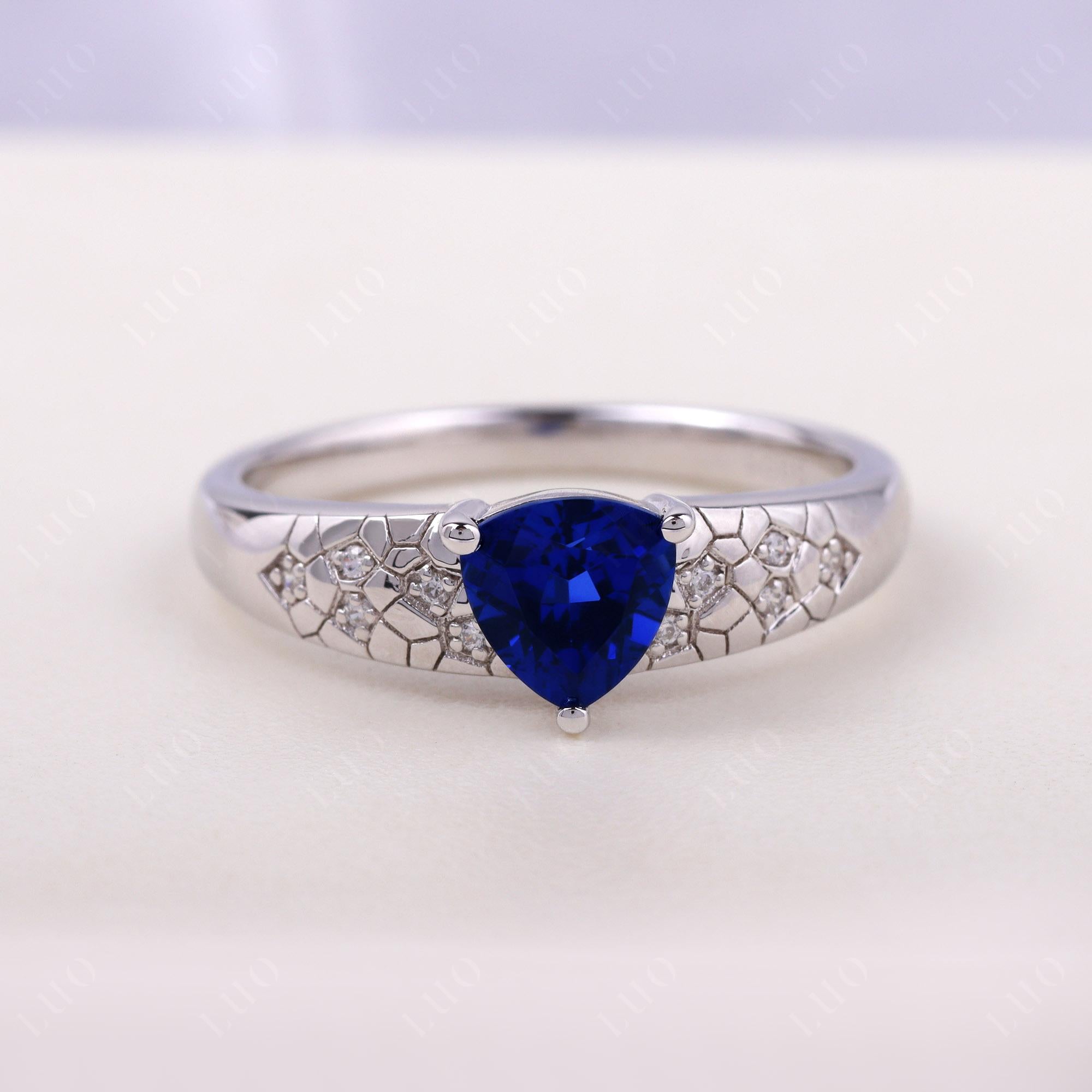 Sapphire Cracked Ring | LUO Jewelry