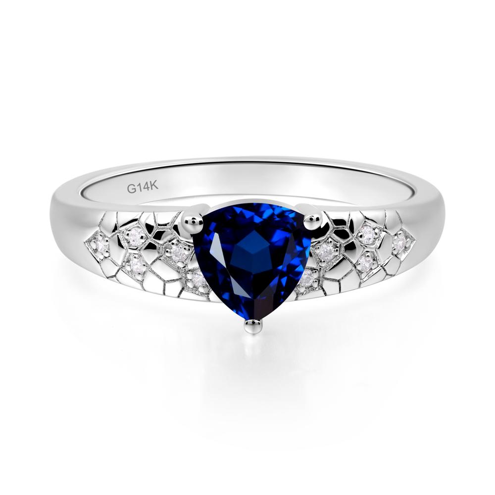 Sapphire Cracked Ring | LUO Jewelry #metal_14k white gold