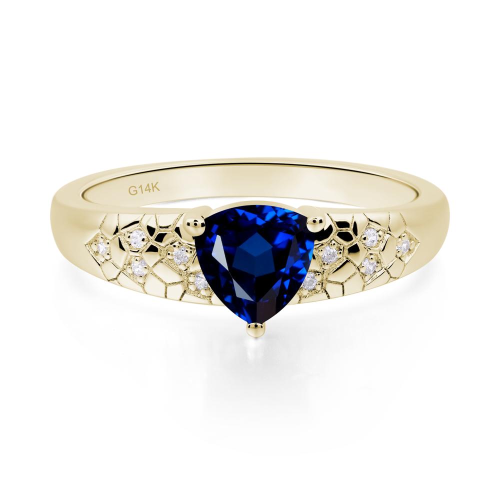 Sapphire Cracked Ring | LUO Jewelry #metal_14k yellow gold