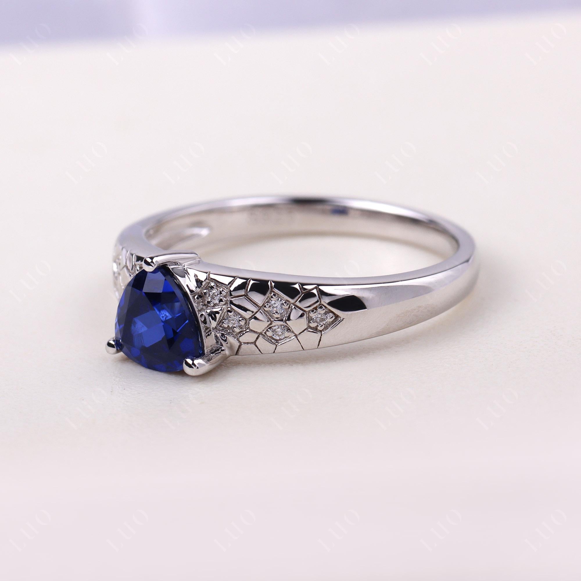 Sapphire Cracked Ring | LUO Jewelry