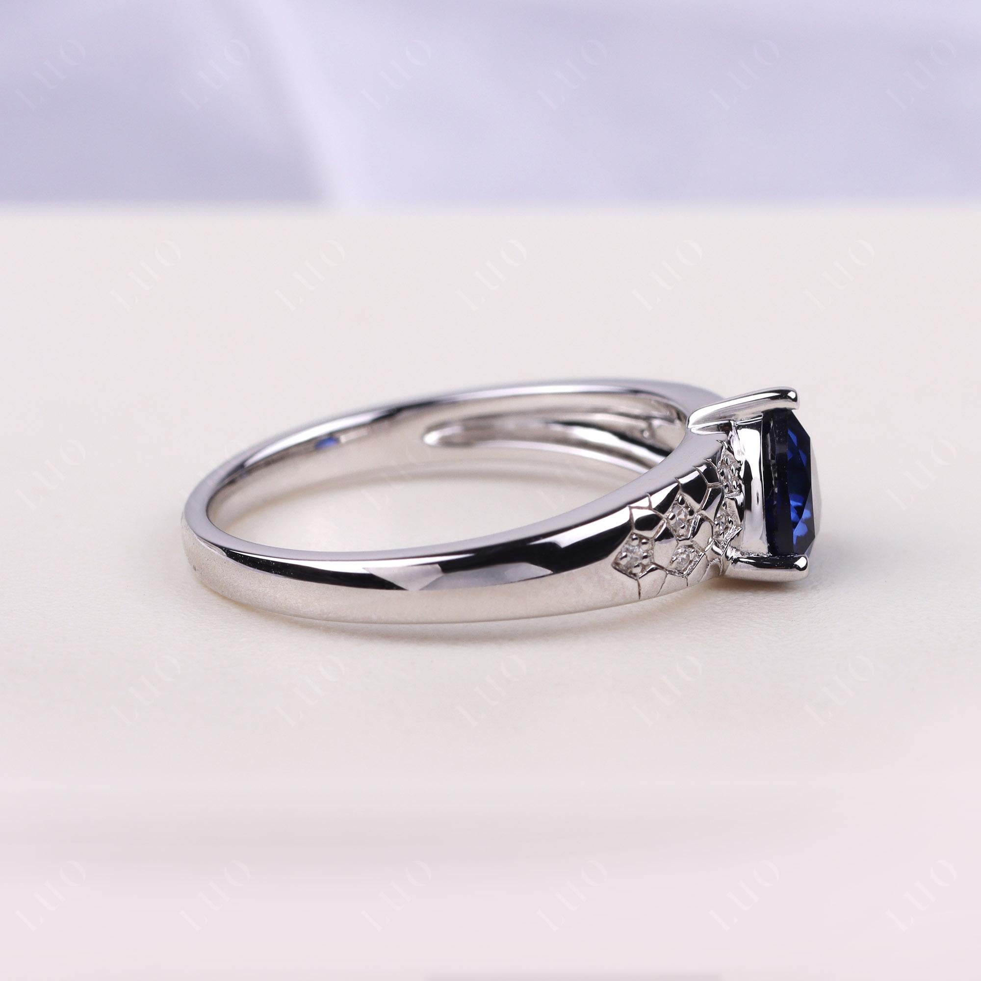 Sapphire Cracked Ring | LUO Jewelry