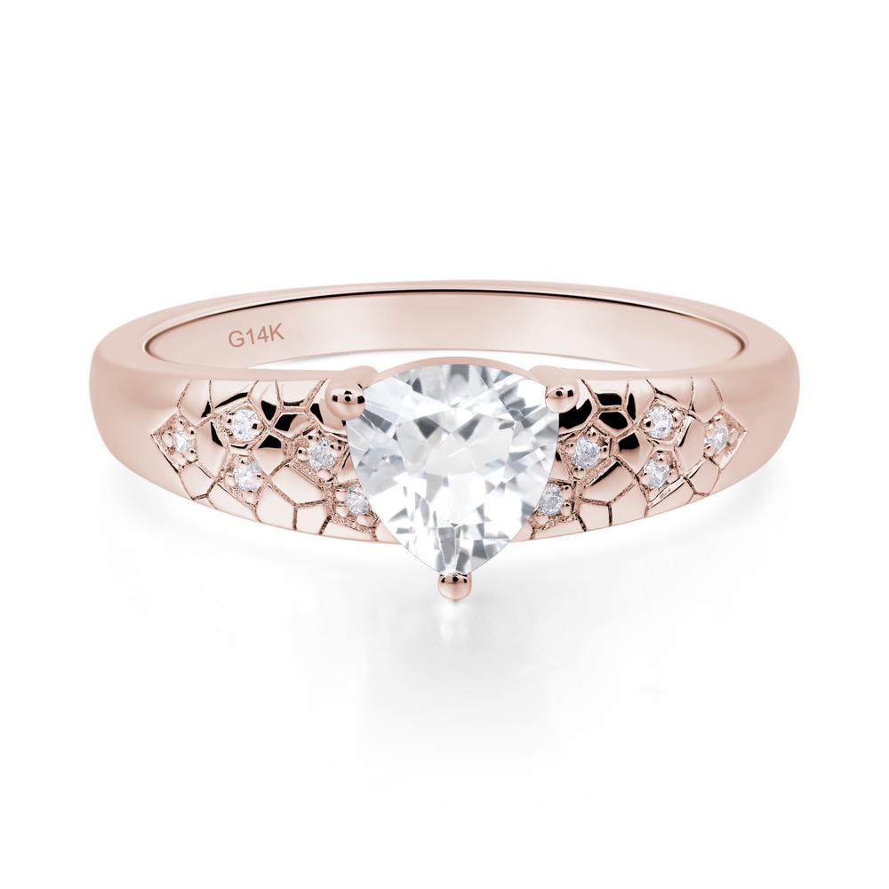 White Topaz Cracked Ring | LUO Jewelry #metal_14k rose gold