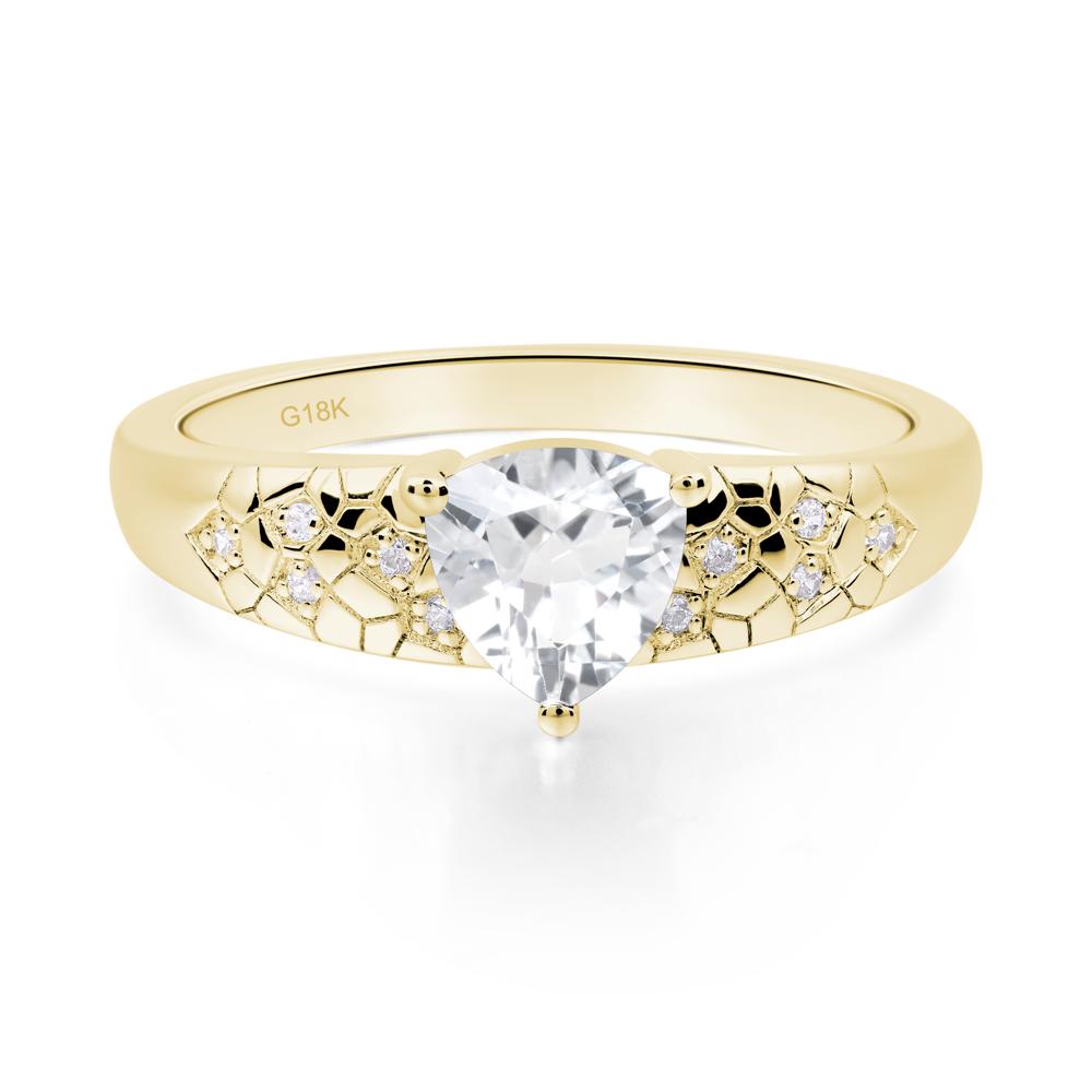 White Topaz Cracked Ring | LUO Jewelry #metal_18k yellow gold