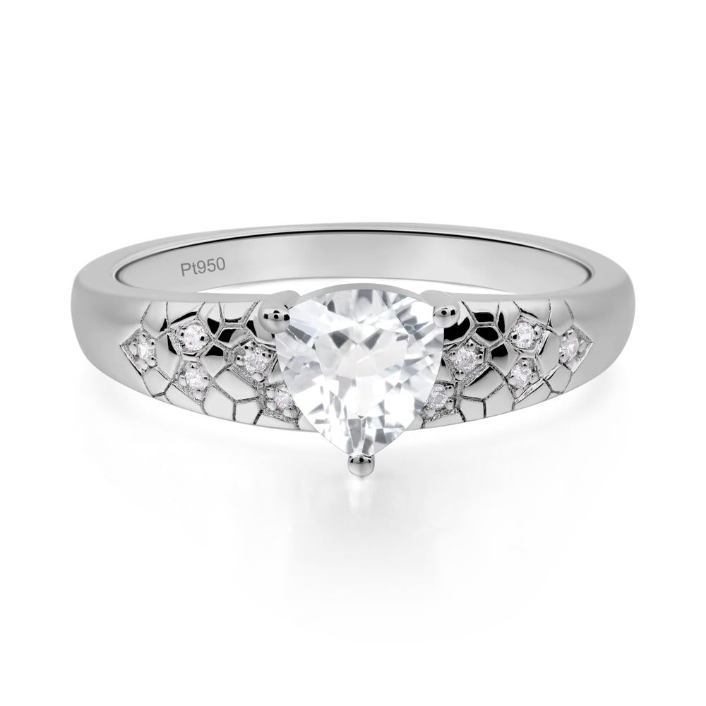 White Topaz Cracked Ring | LUO Jewelry #metal_platinum