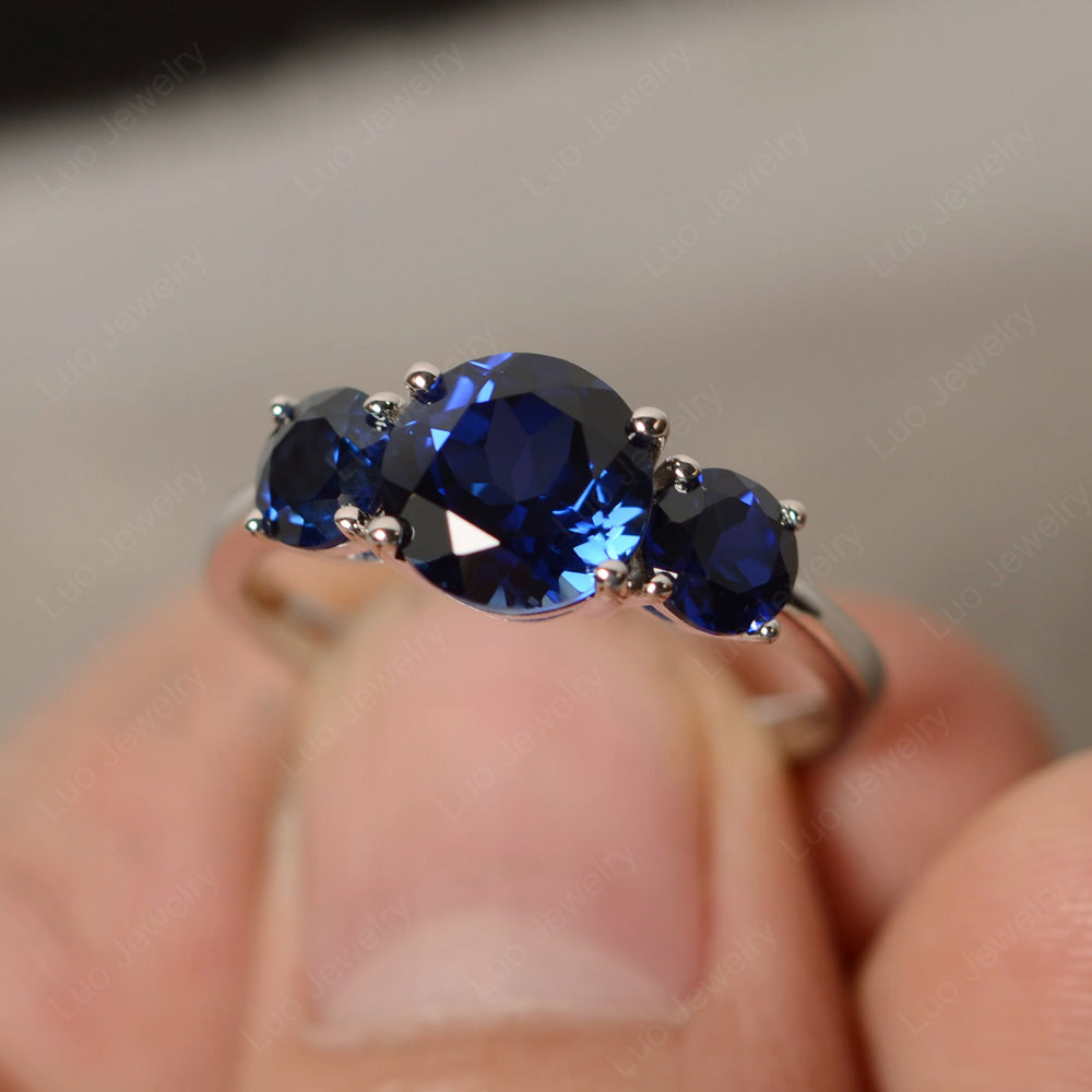 Triple on sale sapphire ring