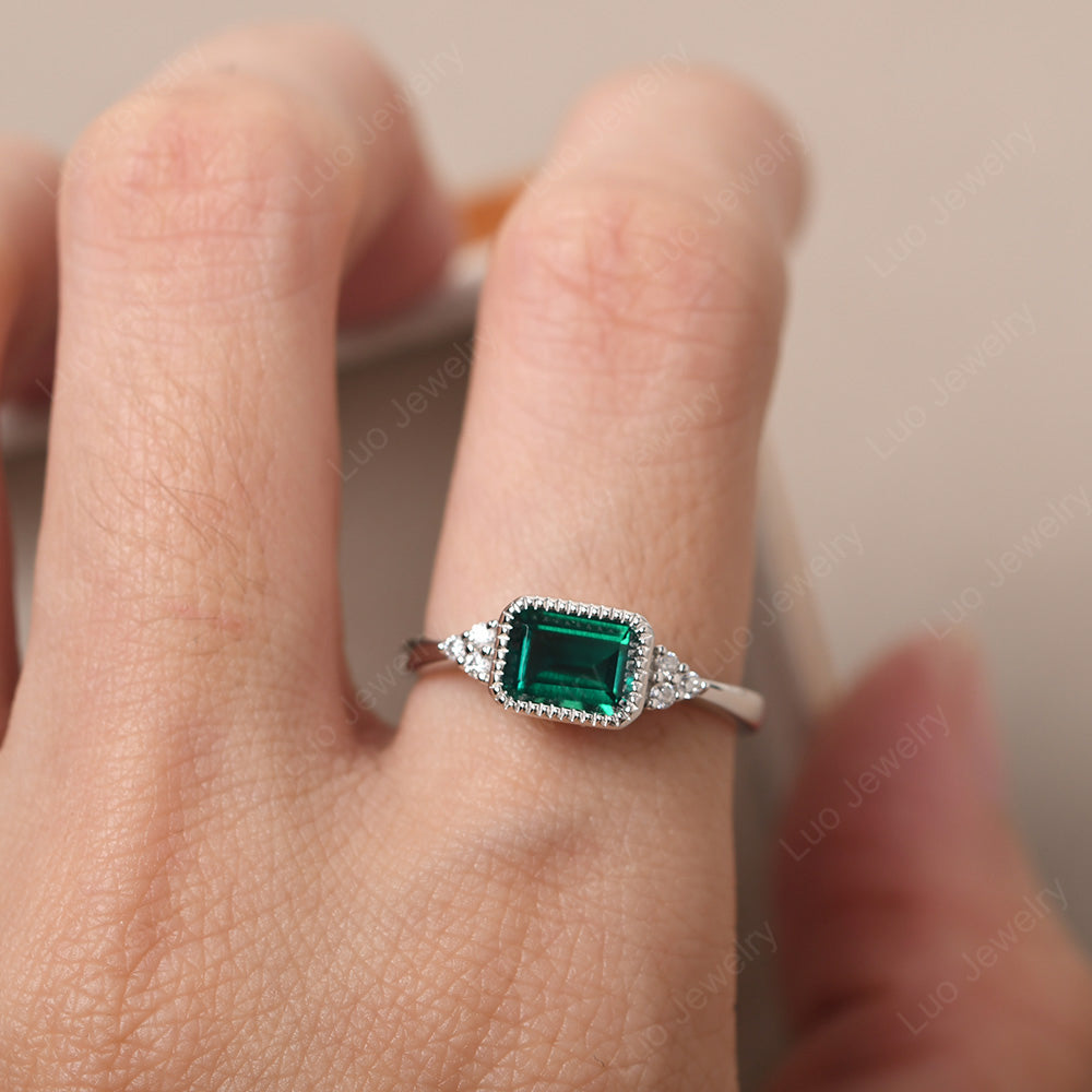 Emerald ring online setting