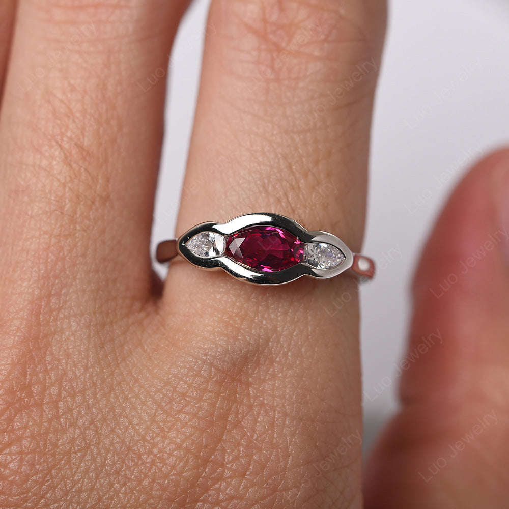 Three on sale ruby ring