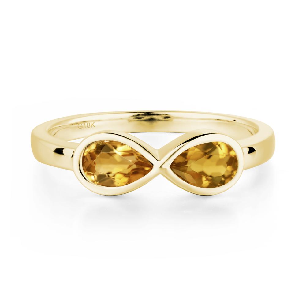 Citrine infinity deals ring