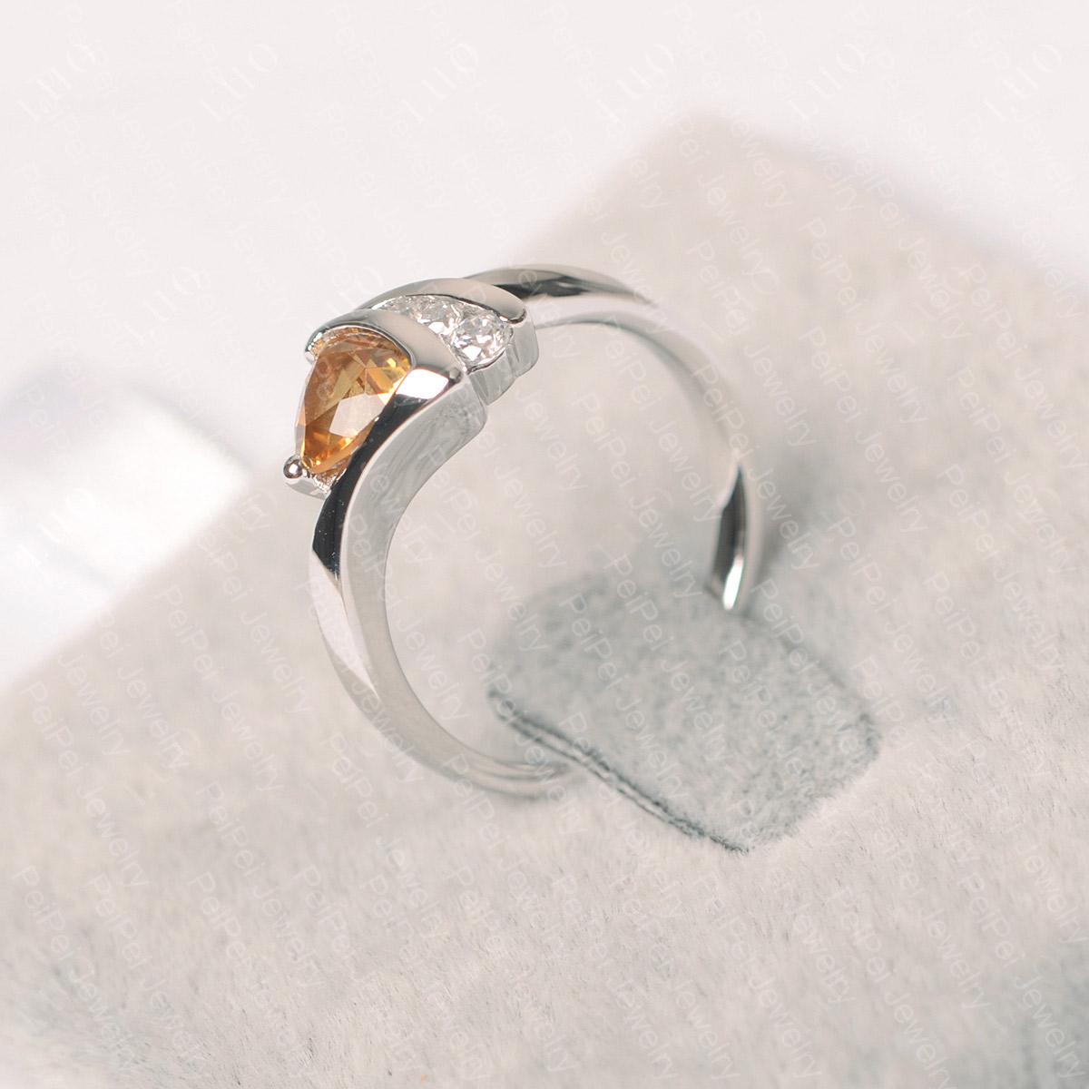Trillion Cut Citrine Sailboat Inspire Ring - LUO Jewelry