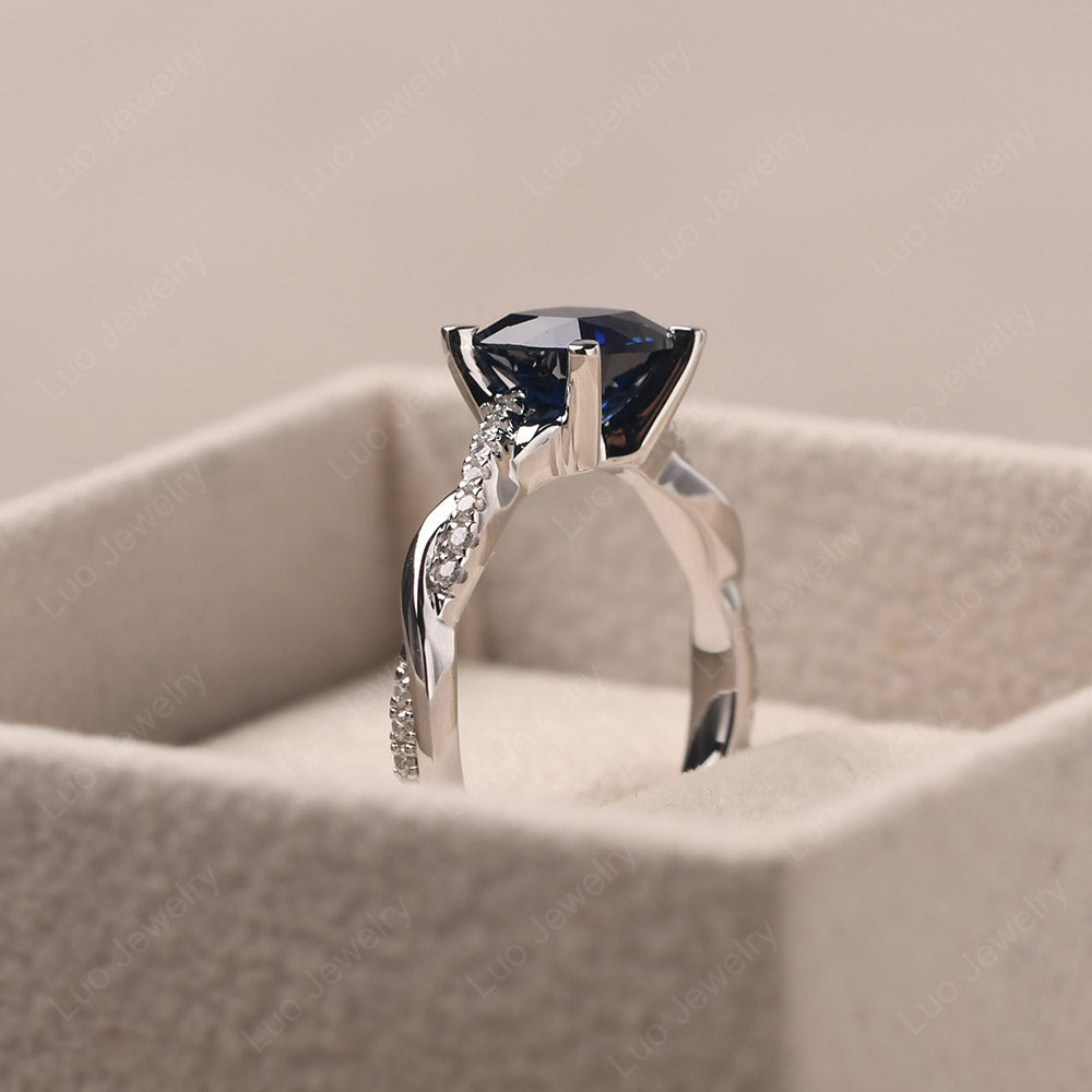 Sapphire twist engagement on sale rings