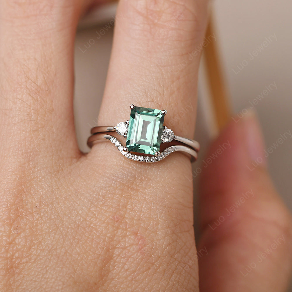 Light green sapphire engagement on sale ring