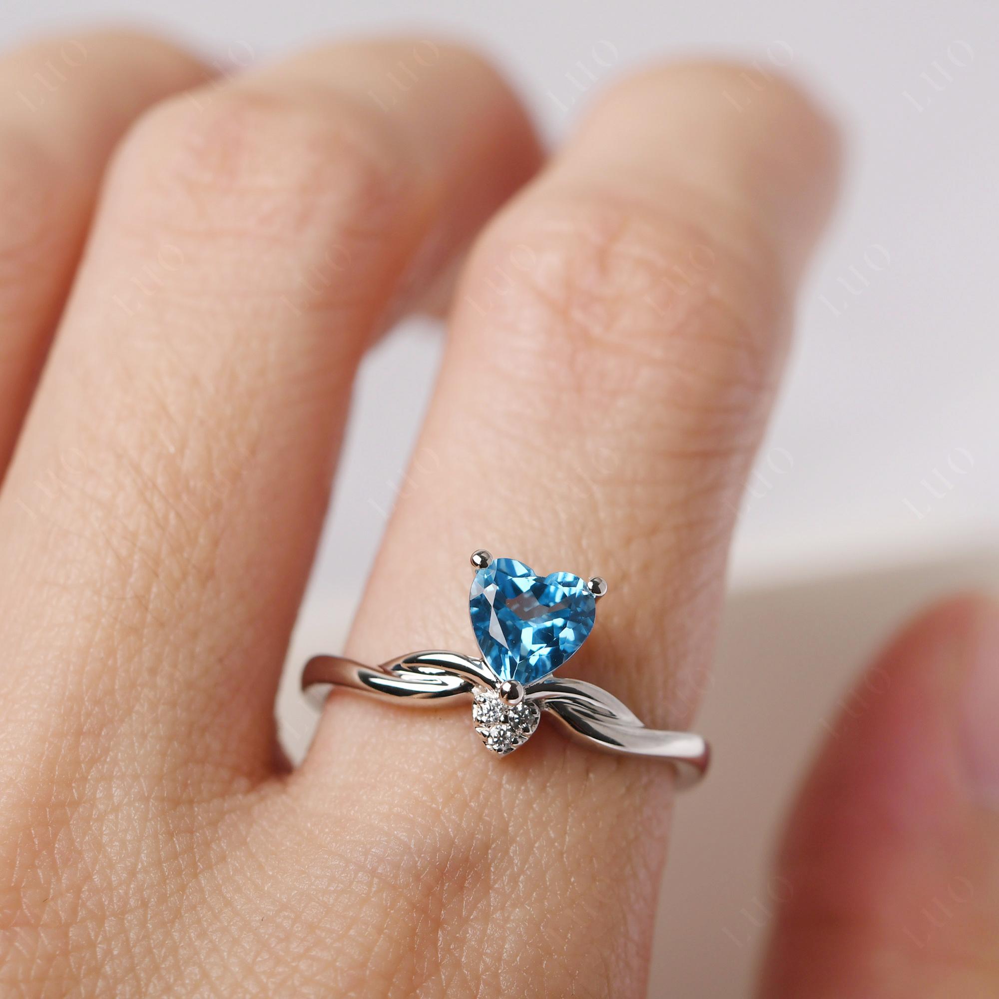 Dainty blue deals topaz ring