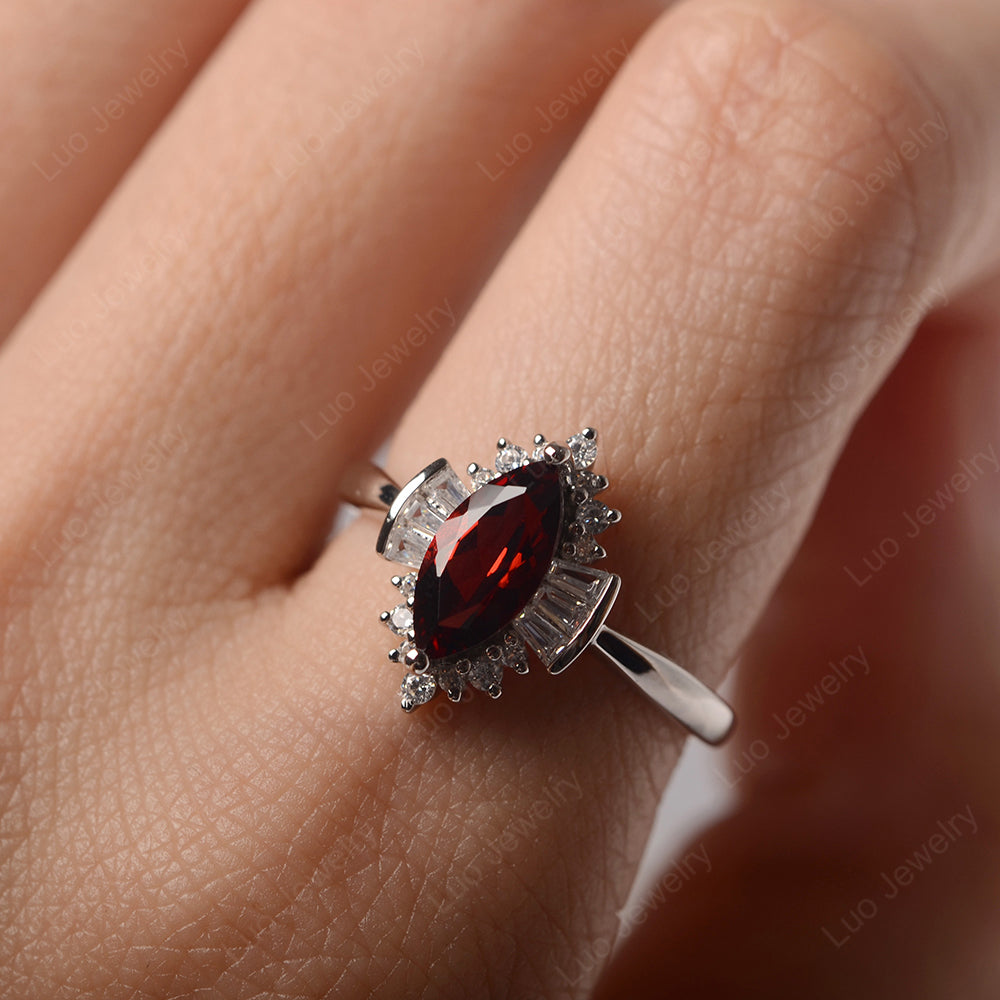 Marquise garnet deals ring