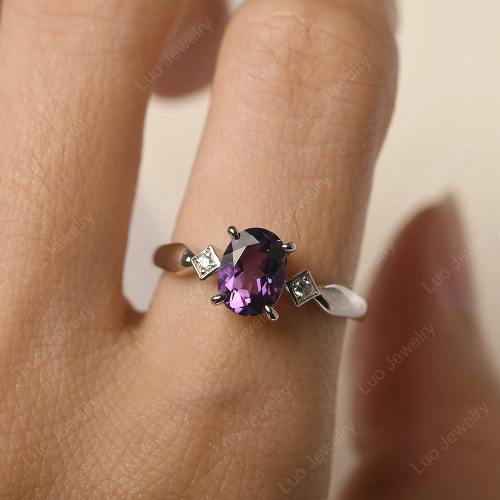 Natural Amethyst Ring, outlets Vintage Amethyst Ring, Square Ring, Vintage Rings, Antique Ring, Purple Diamond, Natural Stone, Pure Silver.