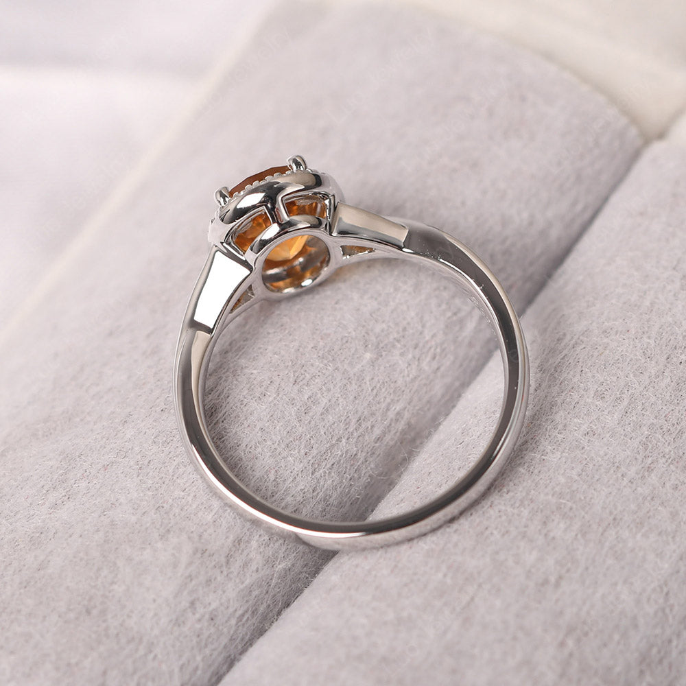 Citrine hotsell Halo Ring: Citrine Gemstone Halo Ring, 925 Sterling Silver, Genuine Gemstones, Exquisite Vintage Estate Ring, Ring Size 6