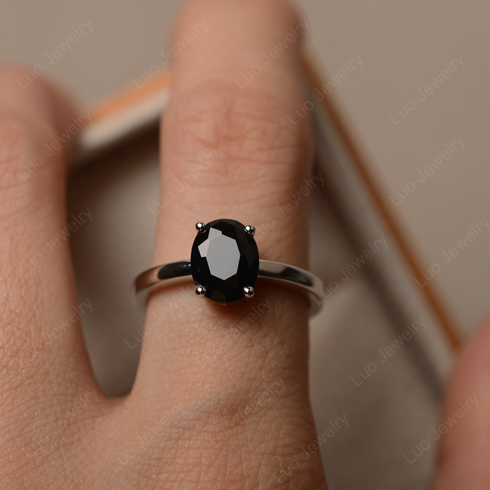 Anillo de piedra online negra