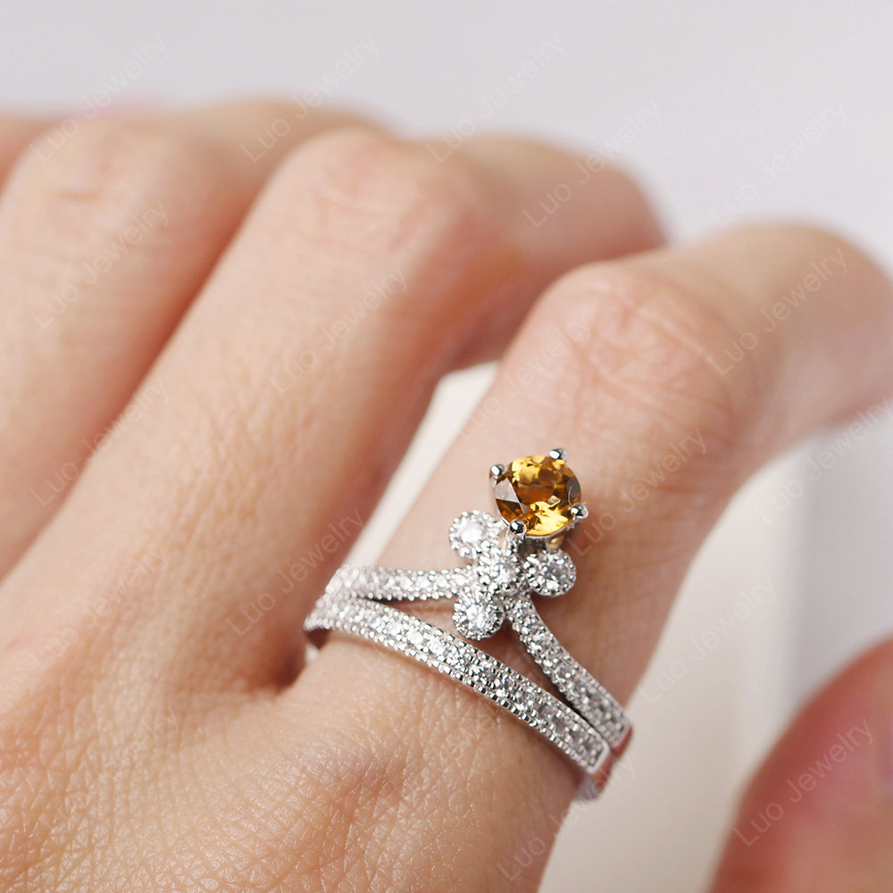 Citrine bridal sale set