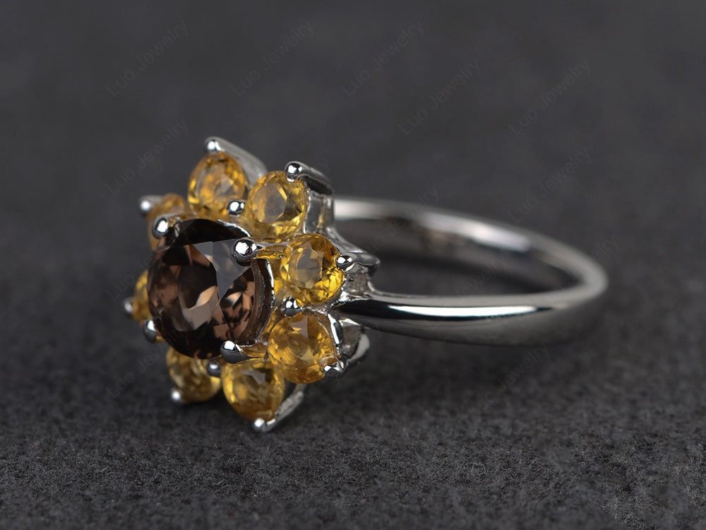 Black diamond 2024 sunflower ring